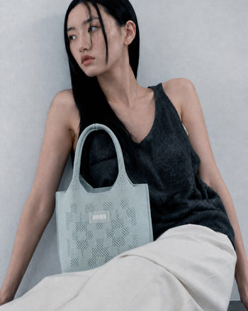 Dia Knit Shopper Bag Small SkyBlue