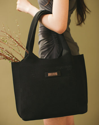 Dia Knit Shopper Bag Black