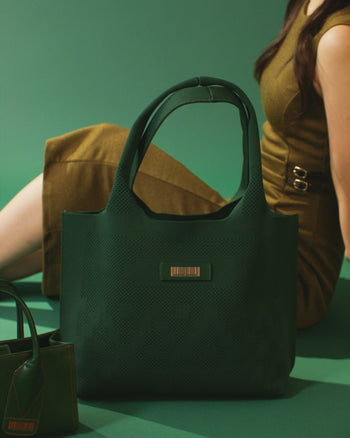 Dia Knit Shopper Bag Green