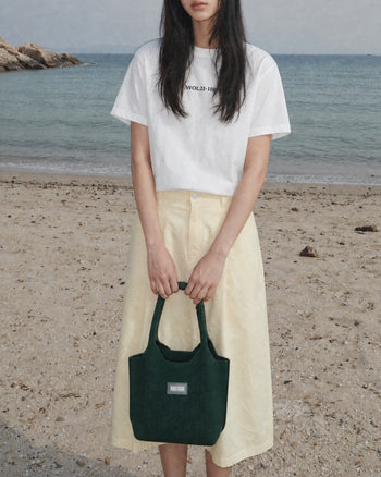 Dia Knit Shopper Bag Small Green