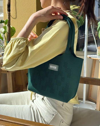 Dia Knit Shopper Bag Small Green