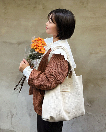 Dia Knit Shopper Bag Ivory