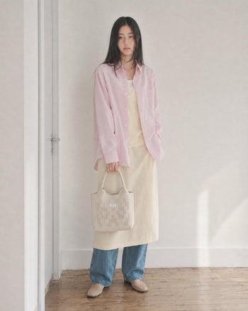 Dia Knit Shopper Bag Small Ivory