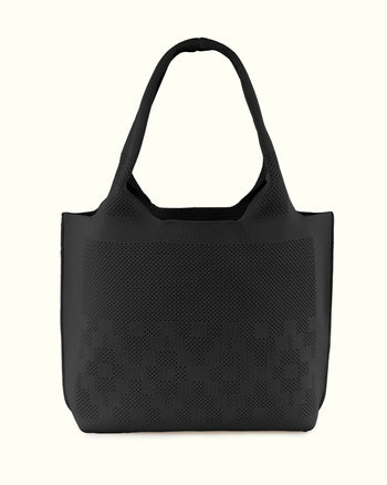 Dia Knit Shopper Bag Black