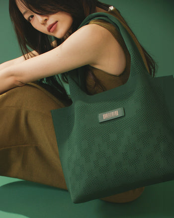 Dia Knit Shopper Bag Green