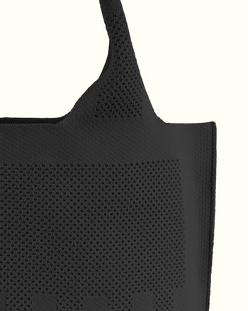 Dia Knit Shopper Bag Black