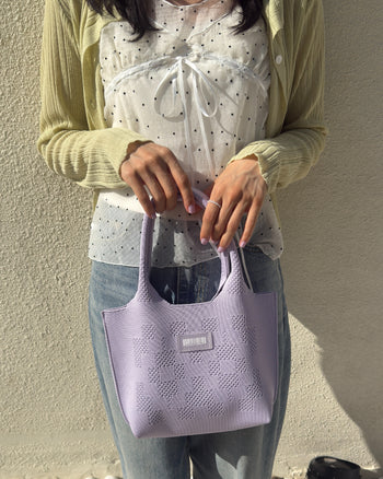 Dia Knit Shopper Bag Small Lavender