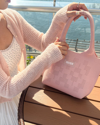 Dia Knit Shopper Bag Small MutePink