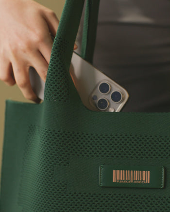 Dia Knit Shopper Bag Green